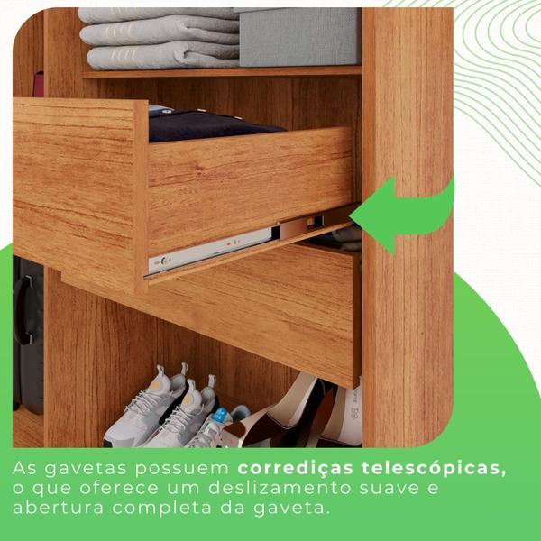 Imagem de Guarda-roupa Casal 6 Portas 2 Gavetas França