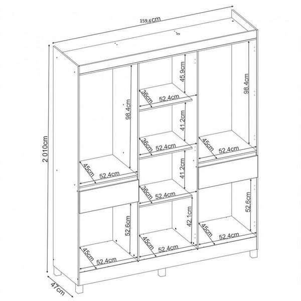 Imagem de Guarda Roupa Casal 6 Portas 2 Gavetas Mauá Demobile