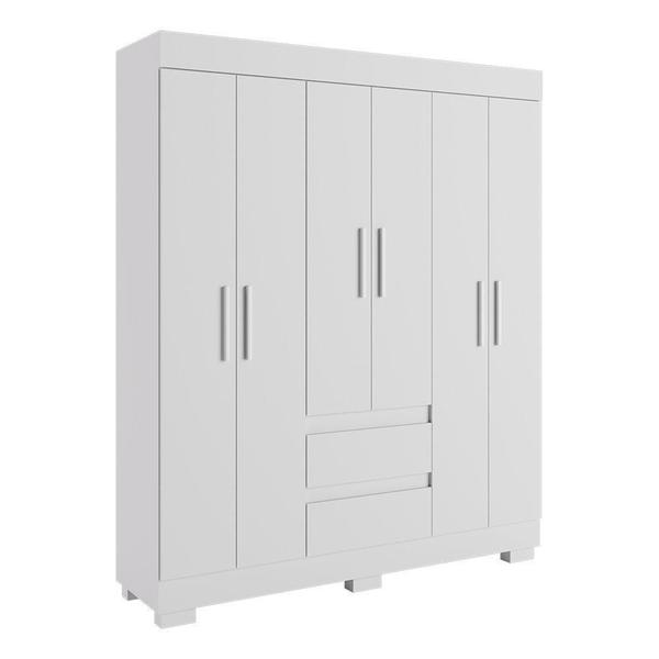 Imagem de Guarda Roupa Casal 6 Portas 2 Gavetas Maya Acp Móveis Branco