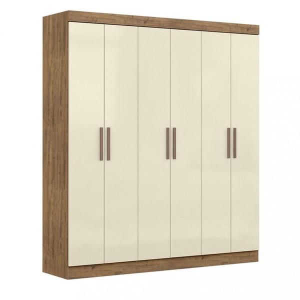 Imagem de Guarda Roupa Casal 6 Portas 2 Gavetas MDF Genebra Maxel