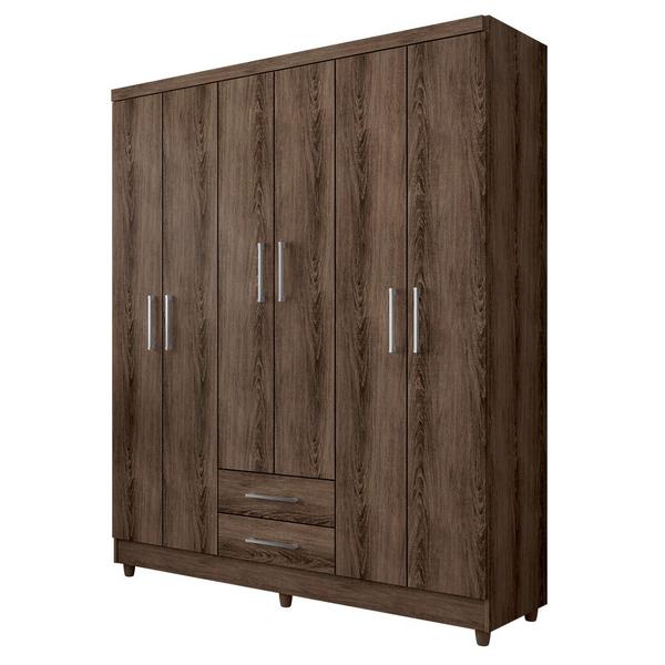 Imagem de Guarda Roupa Casal 6 Portas 2 Gavetas Monique Ypê - Saga Decor