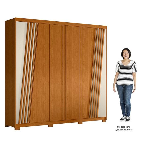 Imagem de Guarda Roupa Casal 6 Portas 240cm Ouro Verde Cinamomo/Off White - Albatroz