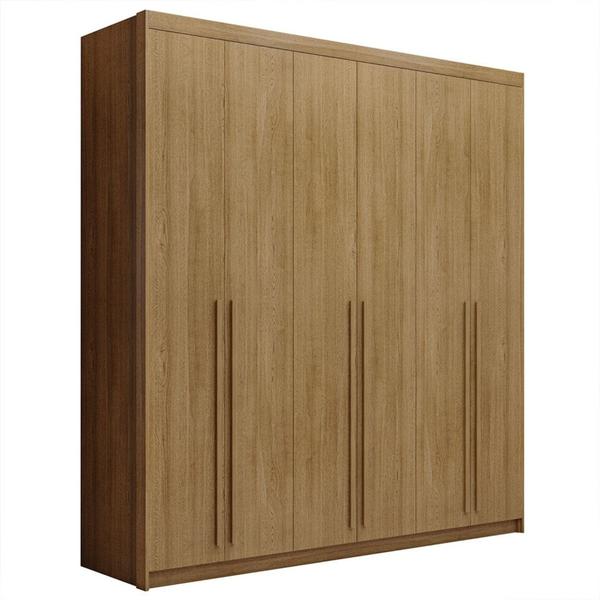 Imagem de Guarda Roupa Casal 6 Portas 3 Gavetas 233cm Dubai Nature     - VLR MÓVEIS