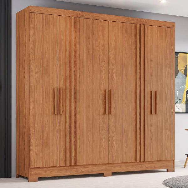 Imagem de Guarda-Roupa Casal 6 Portas 3 Gavetas Flex Nature B367 - Briz