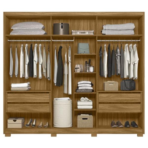 Imagem de Guarda Roupa Casal 6 Portas 4 Gav 0340 Freijo Off White Moval