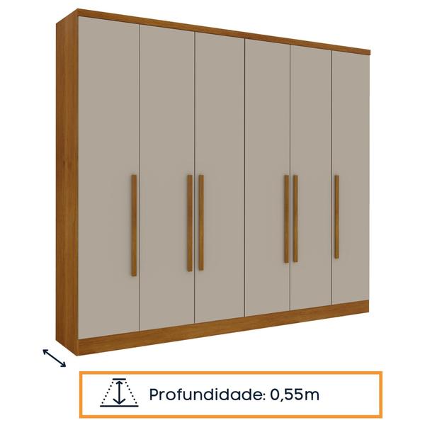 Imagem de Guarda Roupa Casal 6 Portas 4 Gavetas 239cm Veneza