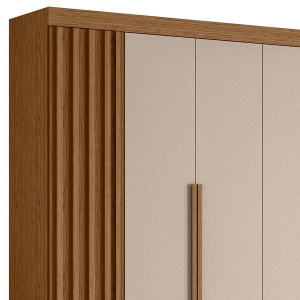 Imagem de Guarda Roupa Casal 6 Portas 4 Gavetas 240cm Doble Jatobá/Fendi - Albatroz