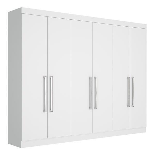 Imagem de Guarda Roupa Casal 6 Portas 4 Gavetas - Alba-Branco Acetinado - Made Marcs