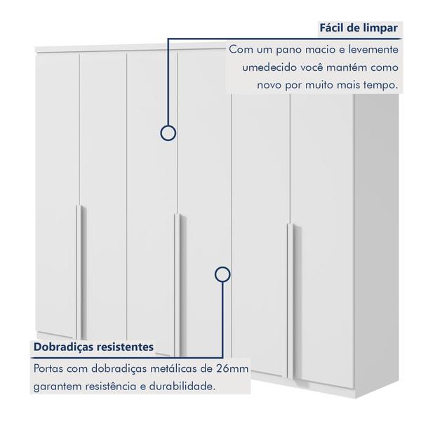 Imagem de Guarda-Roupa Casal 6 Portas 4 Gavetas Alonzo