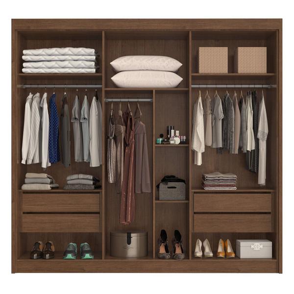 Imagem de Guarda Roupa Casal 6 Portas 4 Gavetas Miami 100% Mdf Cacau