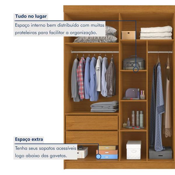 Imagem de Guarda Roupa Casal 6 Portas 4 Gavetas Orlando