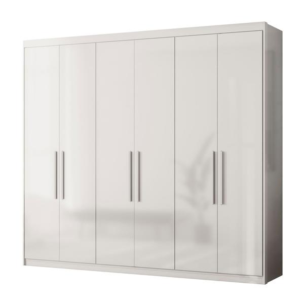 Imagem de Guarda Roupa Casal 6 Portas 4 Gavetas Venice Branco - Demóbile