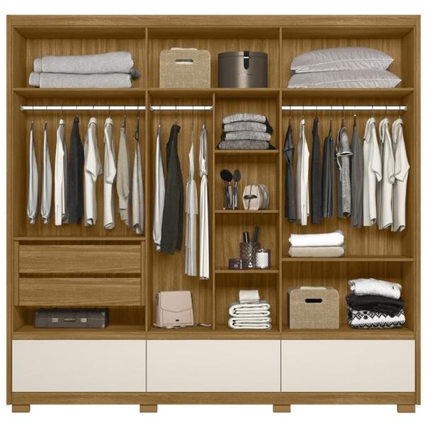 Imagem de Guarda Roupa Casal 6 Portas 5 Gav 0330 Freijo Off White Moval