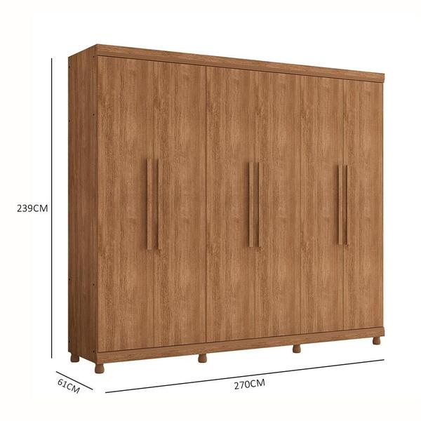 Imagem de Guarda Roupa Casal 6 Portas 5 Gavetas 100% MDF - Portugal