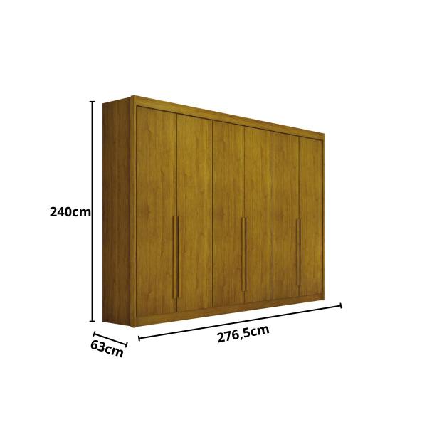 Imagem de Guarda Roupa Casal 6 Portas 6 Gavetas 100% MDF Braga - Leifer