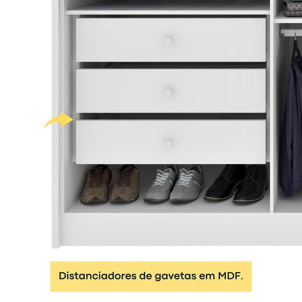 Imagem de Guarda Roupa Casal 6 Portas 6 Gavetas 100% MDF Fortuna s/ Espelho s/ pés - Tcil