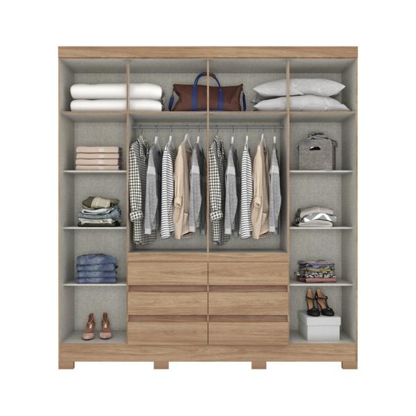 Imagem de Guarda Roupa Casal 6 Portas 6 Gavetas B355 Briz