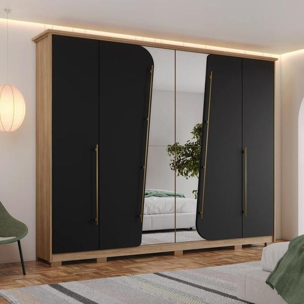 Imagem de Guarda Roupa Casal 6 Portas 6 Gavetas Dubai Henn