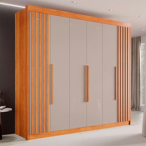 Imagem de Guarda-roupa Casal 6 Portas 6 Gavetas Granada Mdf Sallêto Cinamomo Com Off White