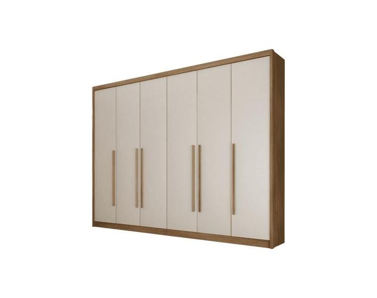 Imagem de Guarda Roupa Casal 6 Portas 6 Gavetas - Orfeus-Cumaru/Fendi - Móveis Novo Horizonte