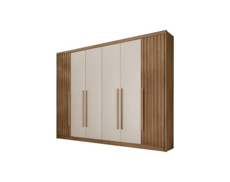 Imagem de Guarda Roupa Casal 6 Portas 6 Gavetas - Orfeus Ripado-Cumaru/Fendi - Móveis Novo Horizonte