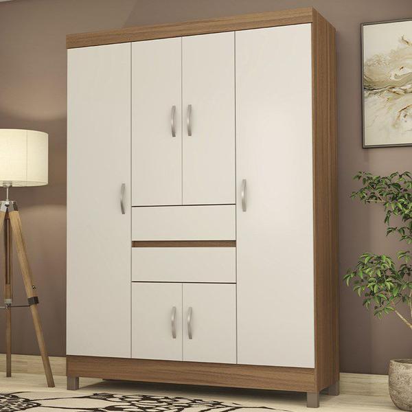 Imagem de Guarda Roupa Casal 6 Portas 62020 Amendola Off White Demobile