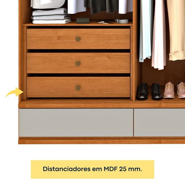 Imagem de Guarda Roupa Casal 6 Portas 9 Gavetas Esparta Tcil Móveis