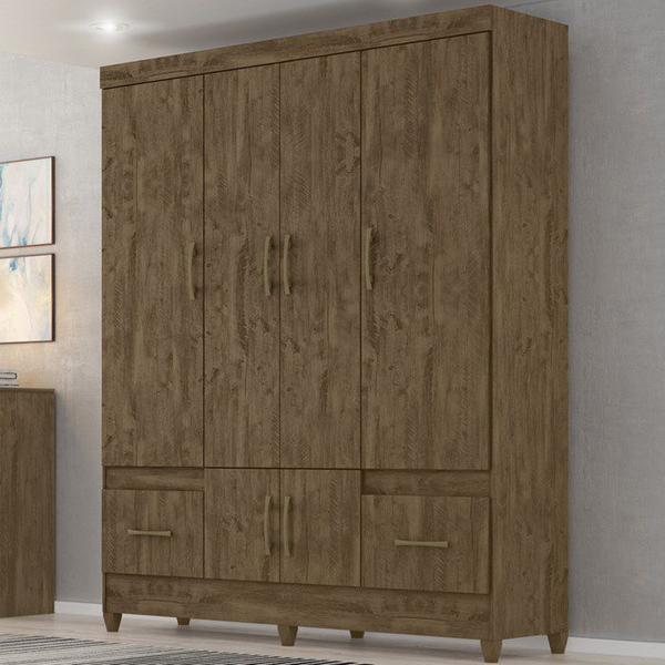 Imagem de Guarda Roupa Casal 6 Portas 9123 Castanho Wood Moval