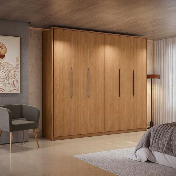 Guarda-roupa Casal 6 Portas Camarão 4 Gavetas Elegance - Guarda