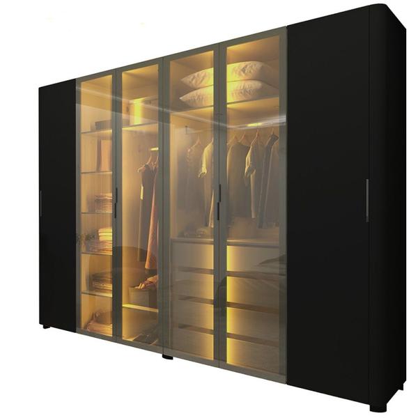 Imagem de Guarda-roupa Casal 6 Portas com 4 Portas Reflecta com Pés com Led Innova