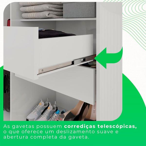 Imagem de Guarda-Roupa Casal 6 Portas com Espelho 2 Gavetas Recife Sallêto Móveis