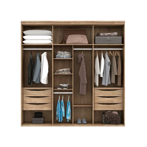 Imagem de Guarda Roupa Casal 6 Portas com Espelho Interior 1 Originale Belmax