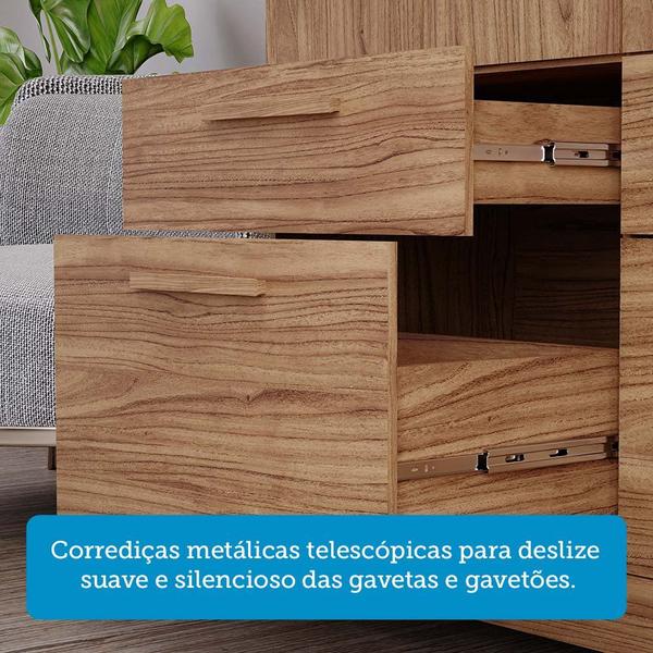 Imagem de Guarda-roupa Casal 6 Portas de Bater 1 Basculante 5 Gavetas Mdf Coimbra Espresso Móveis