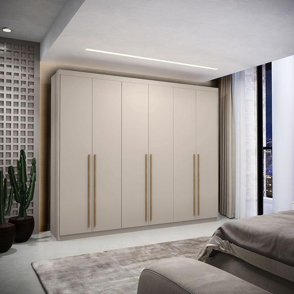 Imagem de Guarda Roupa Casal 6 Portas e 6 Gavetas 275 cm Majestic Fendi - Pallazio