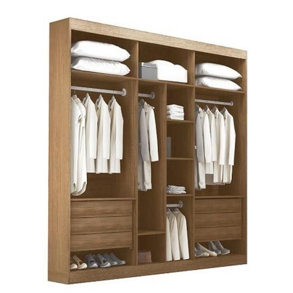 Imagem de Guarda Roupa Casal 6 Portas E 6 Gavetas Imbuia/off Whit