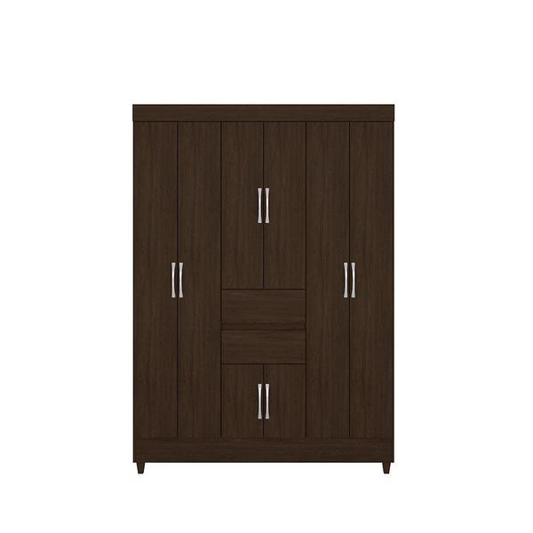 Imagem de Guarda Roupa Casal 6 Portas Ecom II Ébano Touch Baby Home-Demóbile