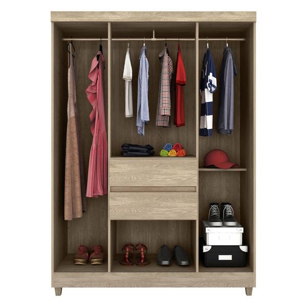 Imagem de Guarda Roupa Casal 6 Portas Ecom ll 62020 Nogal / Vanilla Touch Demóbile