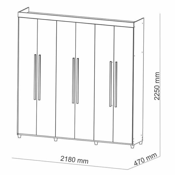 Imagem de Guarda Roupa Casal 6 Portas Elegance 10037102 Belmont Vila Rica