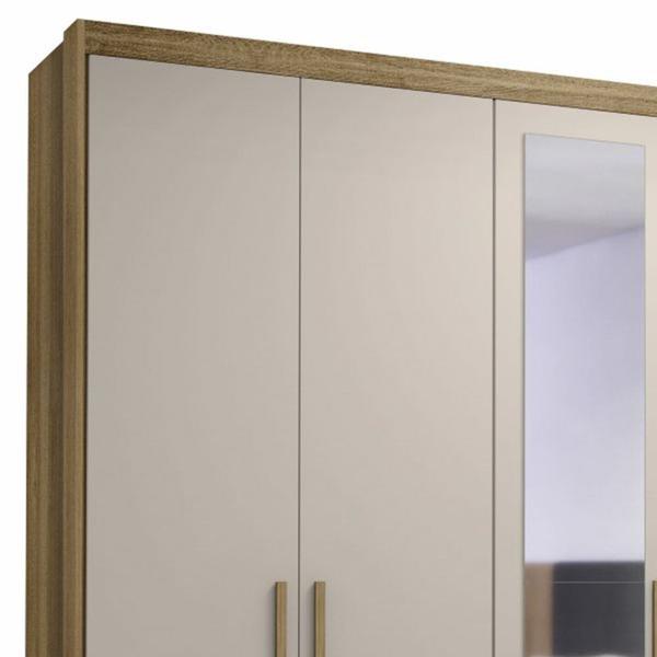 Imagem de Guarda Roupa Casal 6 Portas Espelho Dubai Majestic Nature/Fendi - VLR MÓVEIS