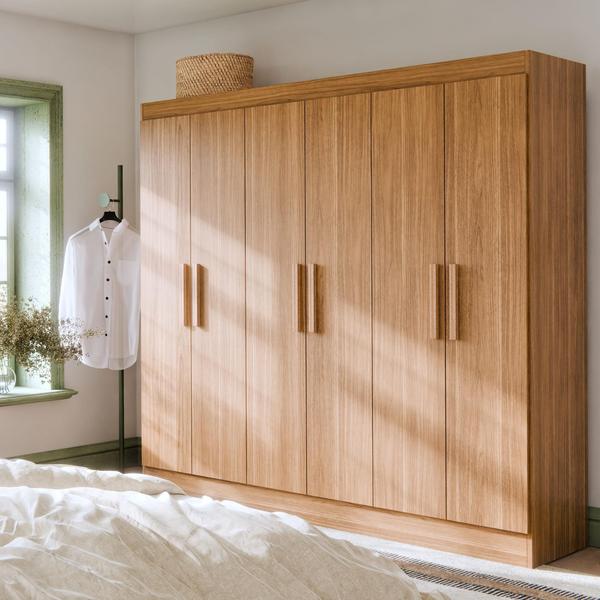 Guarda Roupa Casal 6 Portas Itália Cores Modernas Com 2 Gavetas Internas e Cabideiro - Ma... Guarda Roupa Casal 6 Portas Itália Cores Modernas Com 2 Gavetas Internas e Cabideiro - Ma...