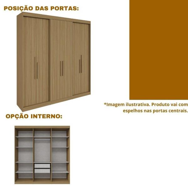 Imagem de Guarda Roupa Casal 6 Portas Lugano com Espelho