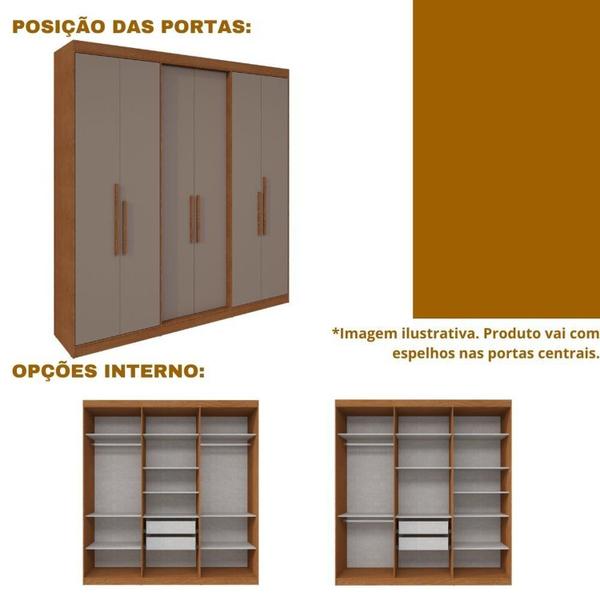 Imagem de Guarda-roupa Casal 6 Portas Lugano com Espelho