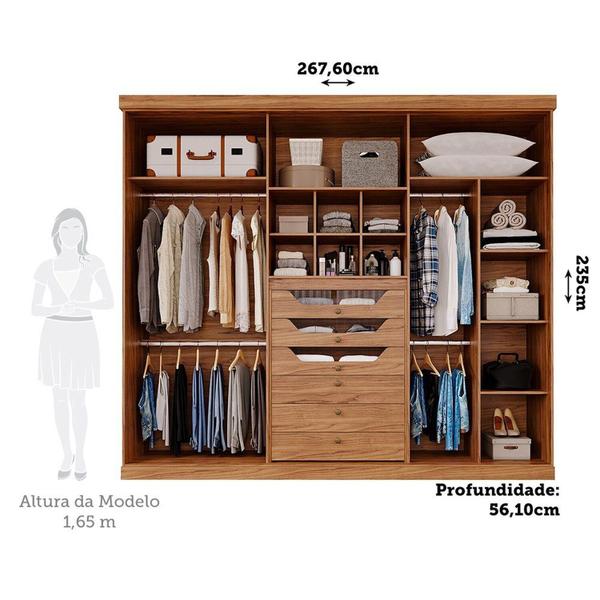 Imagem de Guarda-roupa Casal 6 Portas Mdf Linhares Espresso Móveis