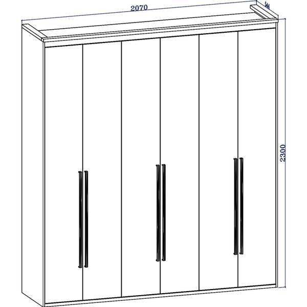 Imagem de Guarda Roupa Casal 6 Portas Originale Belmax