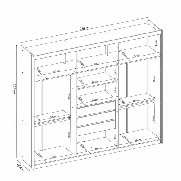 Imagem de Guarda Roupa Casal 6 Portas Sumatra Branco - Demóbile