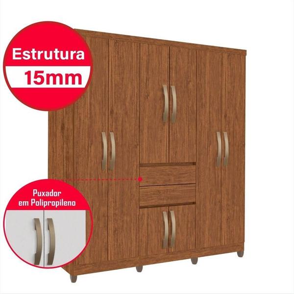 Imagem de Guarda-Roupa Casal 8 Portas 2 Gavetas Master Top Imop Cinamomo