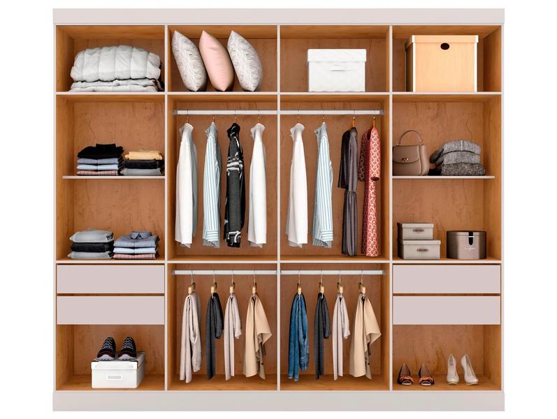 るる　904045 Guarda-roupa Casal 8 Portas 4 Gavetas Araplac Porto - Guarda-Roupa