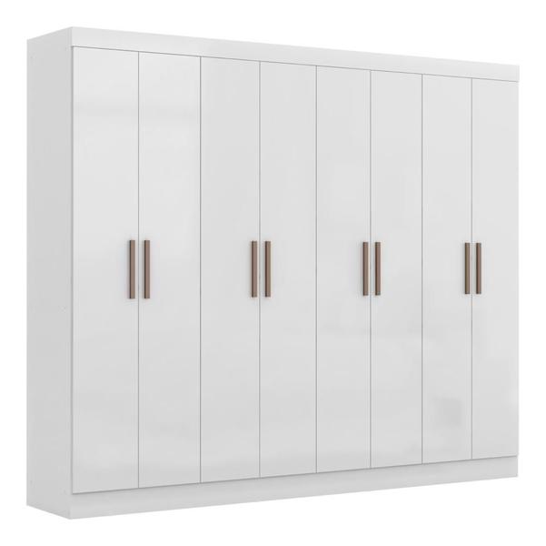 Imagem de Guarda-Roupa Casal 8 Portas 4 Gavetas Paris Branco