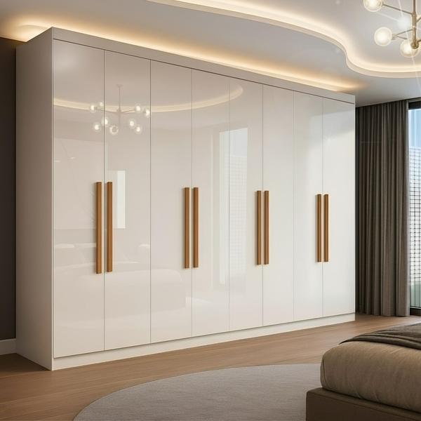 Guarda Roupa Casal 8 Portas 4 Gavetas Paris Espresso Móveis