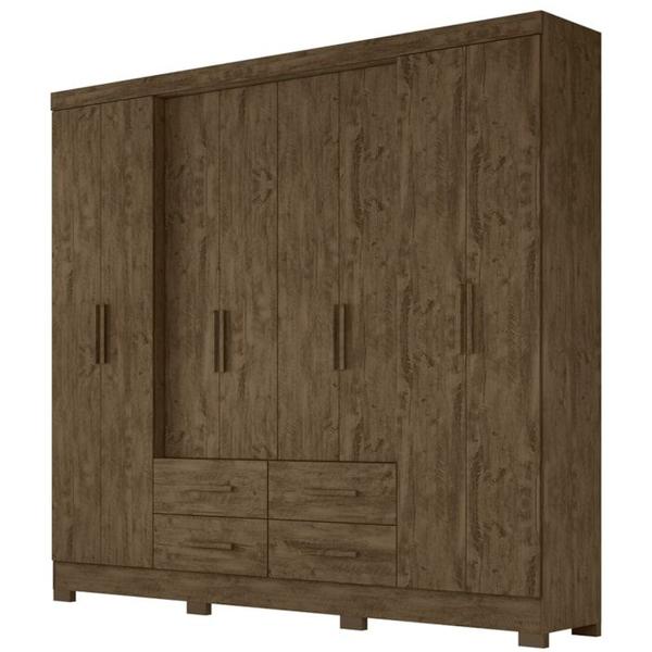 Imagem de Guarda Roupa Casal 8 Portas 9413 Castanho Wood Moval